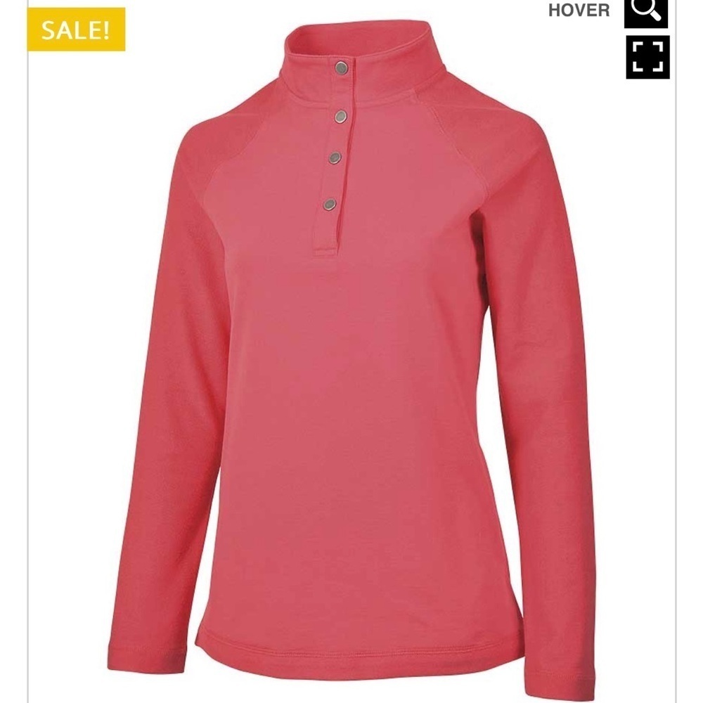 Charles River Apparel Women’s Falmouth Pullover- Salmon- Size Large- NWT
